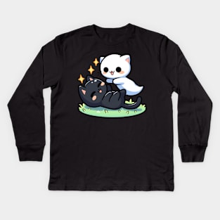 Layla and Luna - Whispers in the Wind Kids Long Sleeve T-Shirt